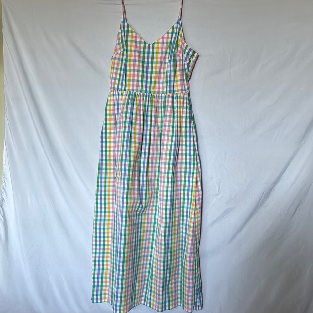 J. Crew Multi-colored Spaghetti Strap Maxi Sundress